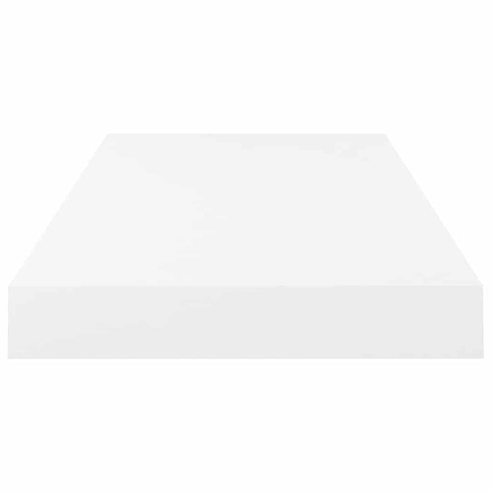 Raft de perete suspendat, alb extralucios, 50x23,5x3,8 cm, MDF WALTI