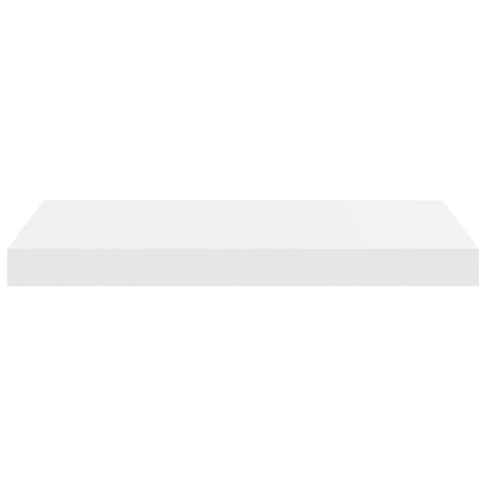 Rafturi de perete, 2 buc., alb extralucios, 50x23,5x3,8 cm, MDF WALTI