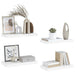 Rafturi de perete, 4 buc., alb extralucios, 50x23x3,8 cm, MDF - WALTI WALTI