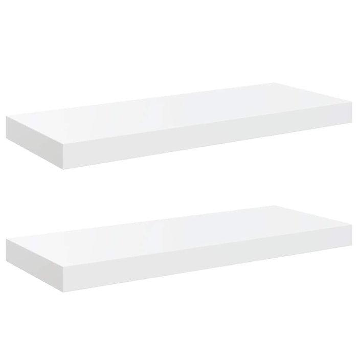 Rafturi de perete, 2 buc., alb extralucios, 60x23,5x3,8 cm, MDF - WALTI WALTI