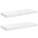 Rafturi de perete, 2 buc., alb extralucios, 60x23,5x3,8 cm, MDF - WALTI WALTI
