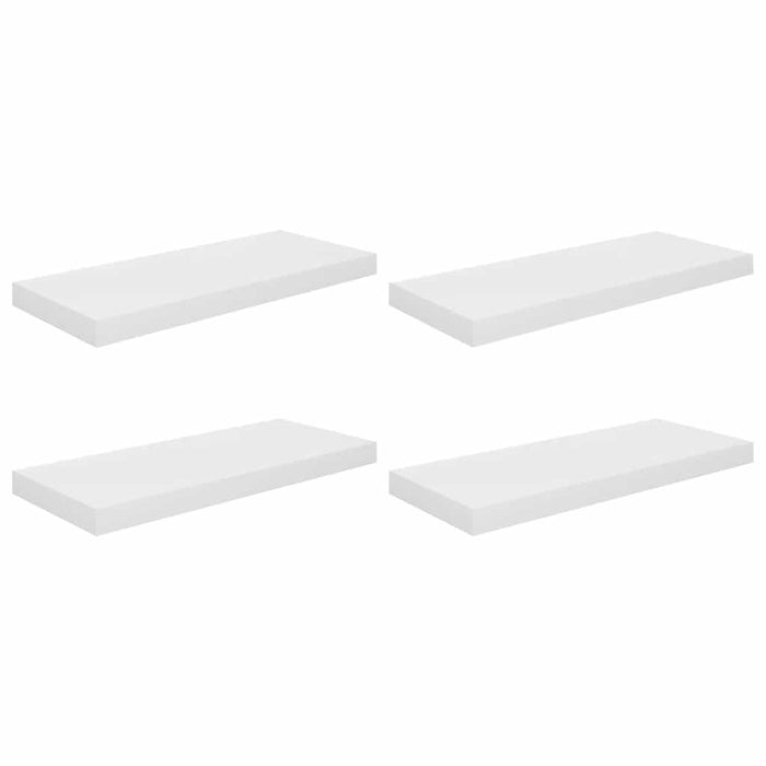 Rafturi de perete, 4 buc., alb extralucios, 60x23,5x3,8 cm, MDF - WALTI WALTI