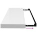 Raft de perete suspendat, alb extralucios, 80x23,5x3,8 cm, MDF - WALTI WALTI