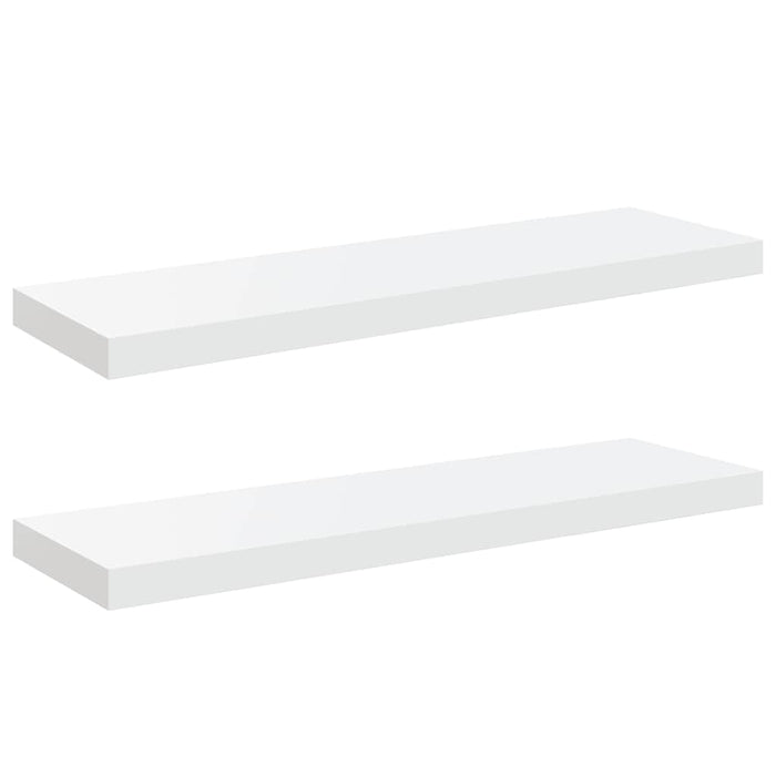 Rafturi de perete, 2 buc., alb extralucios, 80x23,5x3,8 cm, MDF - WALTI WALTI