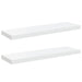 Rafturi de perete, 2 buc., alb extralucios, 80x23,5x3,8 cm, MDF - WALTI WALTI