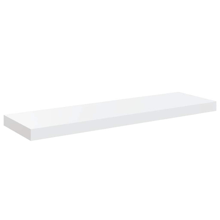 Rafturi de perete, 2 buc., alb extralucios, 80x23,5x3,8 cm, MDF - WALTI WALTI