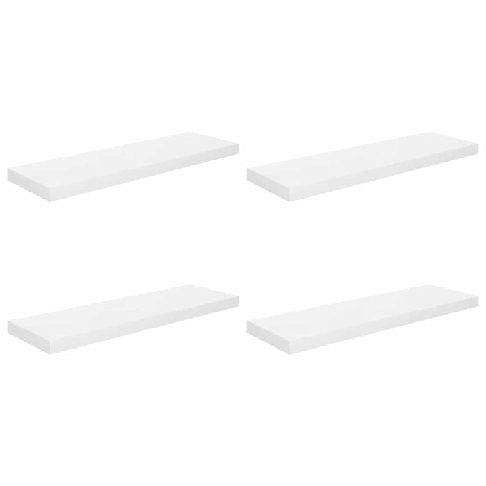 Rafturi de perete, 4 buc., alb extralucios, 80x23,5x3,8 cm, MDF - WALTI WALTI