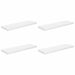 Rafturi de perete, 4 buc., alb extralucios, 80x23,5x3,8 cm, MDF - WALTI WALTI