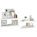Rafturi de perete, 4 buc., alb extralucios, 80x23,5x3,8 cm, MDF - WALTI WALTI