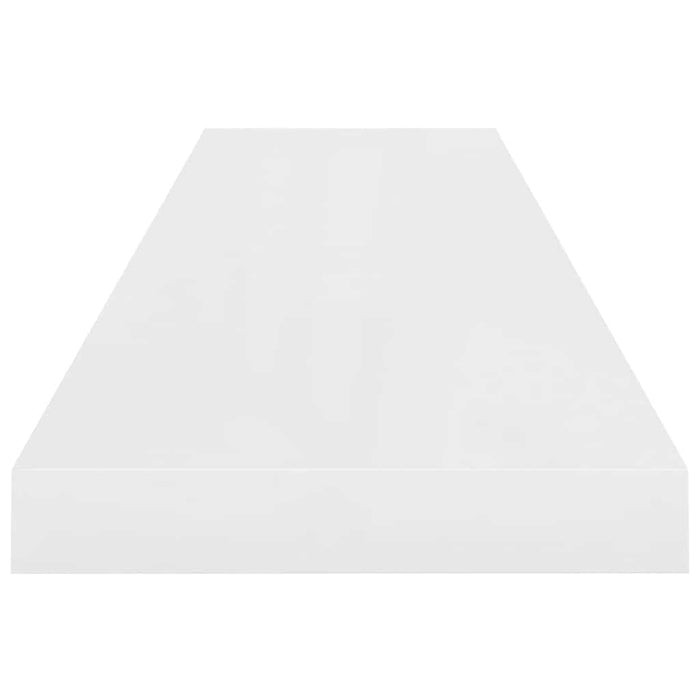 Raft de perete suspendat, alb extralucios, 90x23,5x3,8 cm, MDF - WALTI WALTI