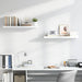 Rafturi de perete, 2 buc., alb extralucios, 90x23,5x3,8 cm, MDF - WALTI WALTI