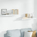 Rafturi de perete, 2 buc., alb extralucios, 90x23,5x3,8 cm, MDF - WALTI WALTI