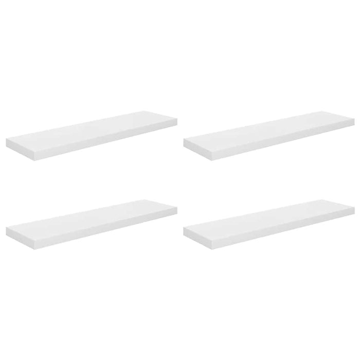 Rafturi de perete, 4 buc., alb extralucios, 90x23,5x3,8 cm, MDF - WALTI WALTI