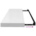 Rafturi de perete, 4 buc., alb extralucios, 90x23,5x3,8 cm, MDF - WALTI WALTI