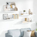Rafturi de perete, 4 buc., alb extralucios, 90x23,5x3,8 cm, MDF - WALTI WALTI