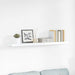 Raft de perete suspendat, alb extralucios, 120x23,5x3,8 cm, MDF - WALTI WALTI