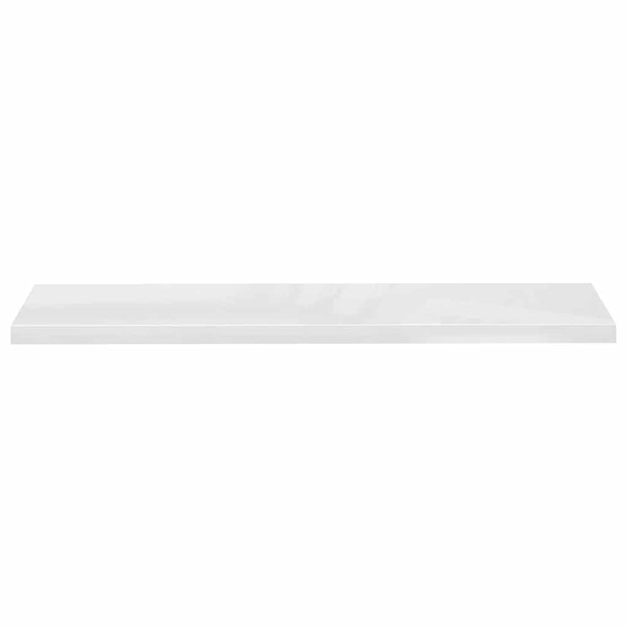 Rafturi de perete, 2 buc., alb extralucios, 120x23,5x3,8 cm MDF - WALTI WALTI