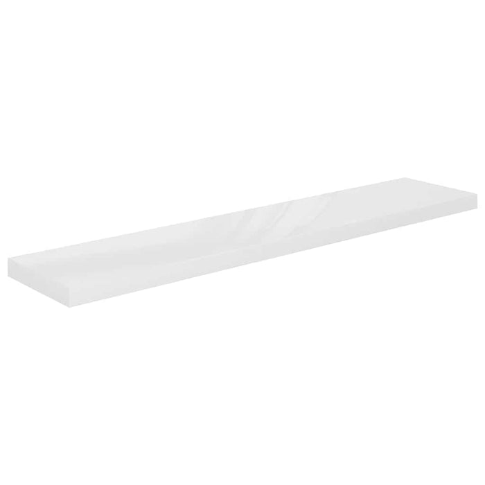 Rafturi de perete, 2 buc., alb extralucios, 120x23,5x3,8 cm MDF - WALTI WALTI