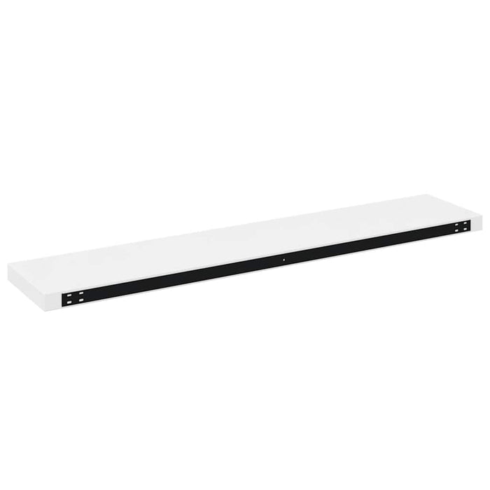 Rafturi de perete, 2 buc., alb extralucios, 120x23,5x3,8 cm MDF - WALTI WALTI