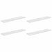 Rafturi de perete, 4 buc., alb extralucios, 120x23,5x3,8 cm MDF - WALTI WALTI