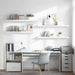 Rafturi de perete, 4 buc., alb extralucios, 120x23,5x3,8 cm MDF - WALTI WALTI