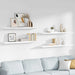 Rafturi de perete, 4 buc., alb extralucios, 120x23,5x3,8 cm MDF - WALTI WALTI