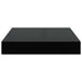 Raft de perete suspendat negru extralucios, 23x23,5x3,8 cm, MDF - WALTI WALTI