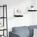 Raft de perete suspendat negru extralucios, 23x23,5x3,8 cm, MDF - WALTI WALTI