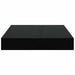 Rafturi de perete 2 buc. negru extralucios 23x23,5x3,8 cm, MDF - WALTI WALTI