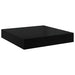 Rafturi de perete 4 buc. negru extralucios 23x23,5x3,8 cm, MDF - WALTI WALTI
