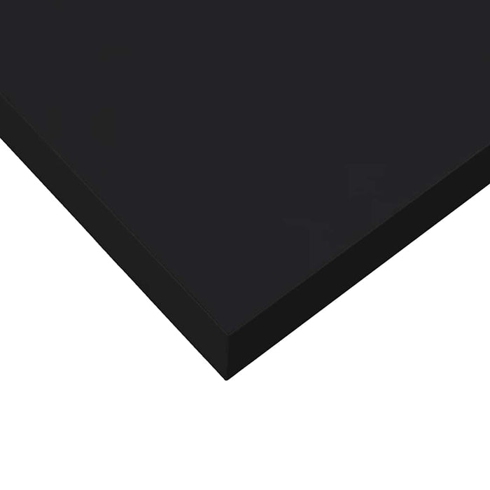 Raft de perete suspendat, negru extralucios, 40x23,5x3,8 cm, MDF WALTI