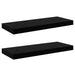 Rafturi de perete 2 buc. negru extralucios, 60x23,5x3,8 cm, MDF - WALTI WALTI