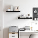 Rafturi de perete 2 buc. negru extralucios, 60x23,5x3,8 cm, MDF - WALTI WALTI