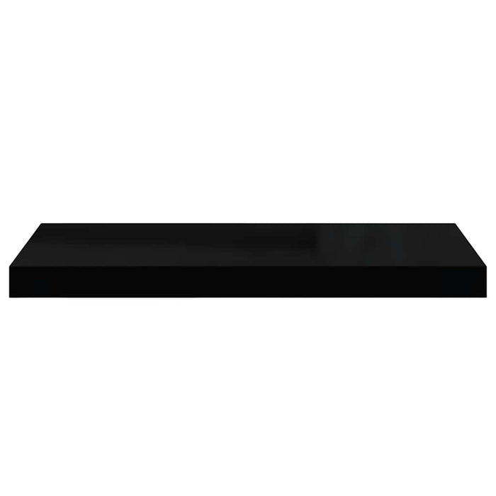 Rafturi de perete 2 buc. negru extralucios, 60x23,5x3,8 cm, MDF - WALTI WALTI
