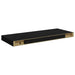 Rafturi de perete 2 buc. negru extralucios, 60x23,5x3,8 cm, MDF - WALTI WALTI