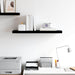 Raft de perete suspendat negru extralucios, 80x23,5x3,8 cm, MDF - WALTI WALTI