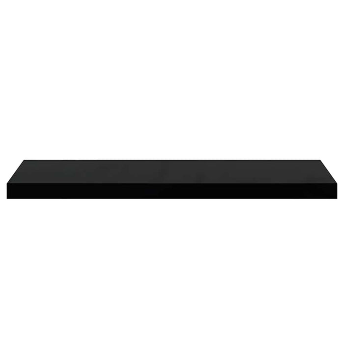 Raft de perete suspendat negru extralucios, 80x23,5x3,8 cm, MDF - WALTI WALTI