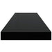 Raft de perete suspendat negru extralucios, 80x23,5x3,8 cm, MDF - WALTI WALTI