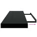 Raft de perete suspendat negru extralucios, 80x23,5x3,8 cm, MDF - WALTI WALTI
