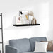 Raft de perete suspendat negru extralucios, 80x23,5x3,8 cm, MDF - WALTI WALTI