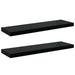 Rafturi de perete 2 buc., negru extralucios, 80x23,5x3,8 cm MDF - WALTI WALTI