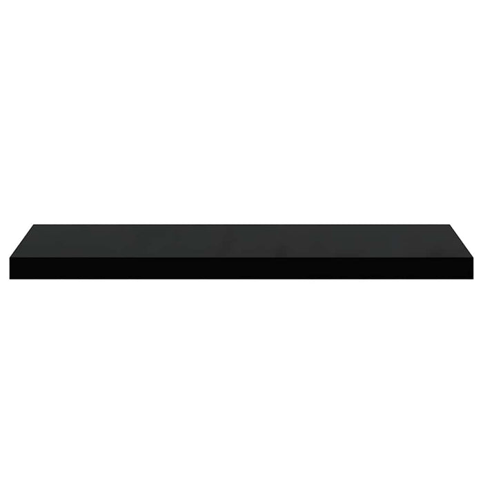 Rafturi de perete 2 buc., negru extralucios, 80x23,5x3,8 cm MDF - WALTI WALTI