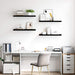 Rafturi de perete, 4 buc., negru extralucios 80x23,5x3,8 cm MDF - WALTI WALTI