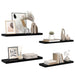 Rafturi de perete, 4 buc., negru extralucios 80x23,5x3,8 cm MDF - WALTI WALTI