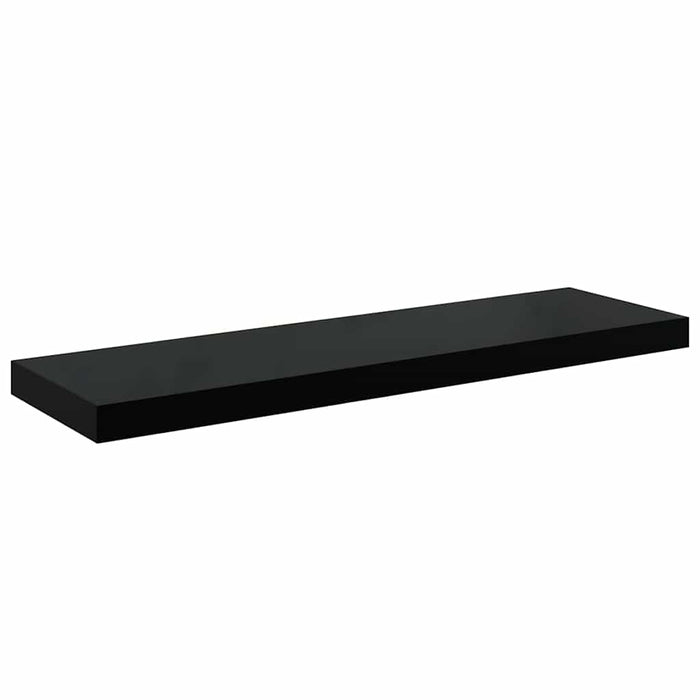 Rafturi de perete, 4 buc., negru extralucios 80x23,5x3,8 cm MDF - WALTI WALTI