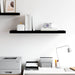 Raft perete suspendat, negru extralucios, 90x23,5x3,8 cm, MDF - WALTI WALTI