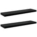 Rafturi de perete, 2 buc., negru extralucios 90x23,5x3,8 cm MDF - WALTI WALTI