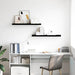 Rafturi de perete, 2 buc., negru extralucios 90x23,5x3,8 cm MDF - WALTI WALTI