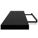 Rafturi de perete, 2 buc., negru extralucios 90x23,5x3,8 cm MDF - WALTI WALTI