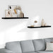 Rafturi de perete, 2 buc., negru extralucios 90x23,5x3,8 cm MDF - WALTI WALTI